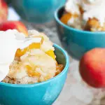 rustic peach cobbler