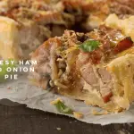 cheesy ham and onion pie