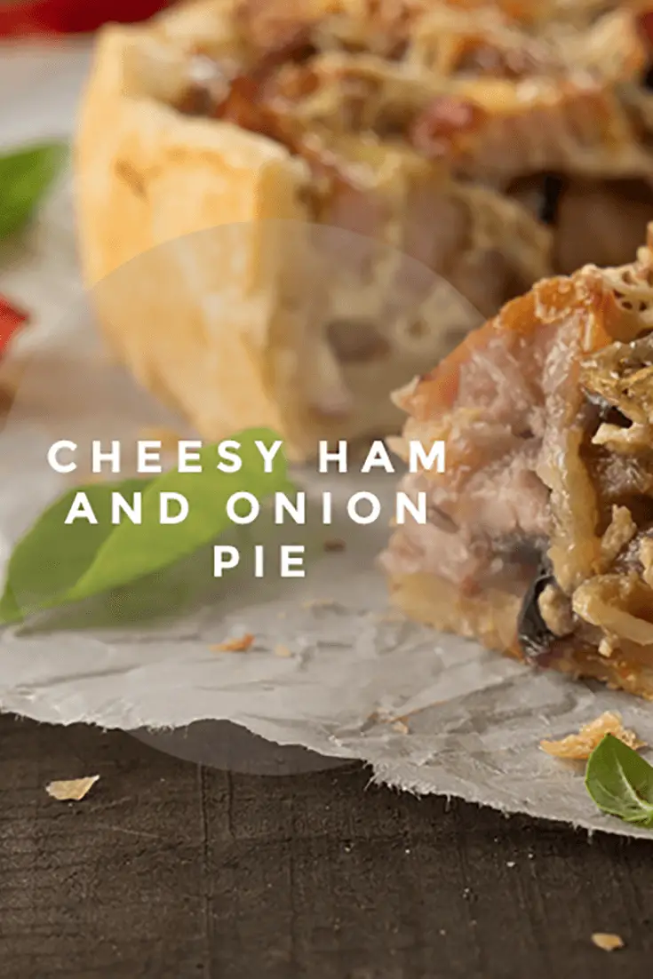 This is one of our favorites and one I know you\'ll love too! Teaming ham with potatoes, onion and Swiss cheese, this cheesy ham and onion pie boasts an incredible flavor, and one slice will not be enough! You can enjoy it hot from the oven or chilled, as you prefer.