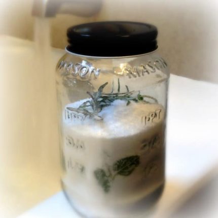 Bath Salts in Recycled Jar