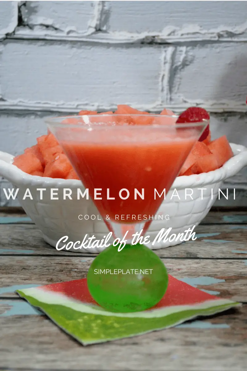 cool refeshing watermelon martini