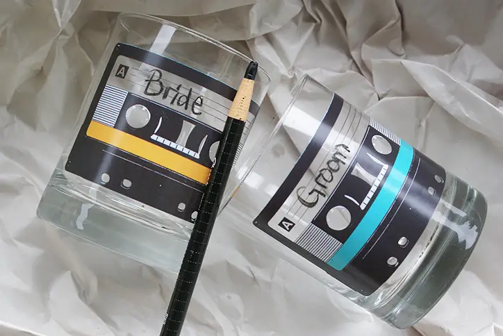 Cassette Tape Highball Glass